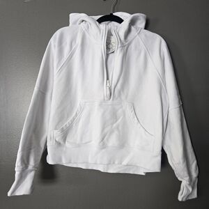 White Hoodie Sweatshirt